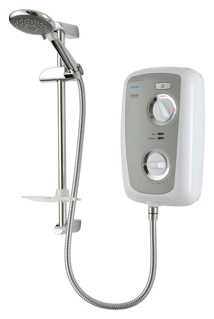 Triton Fevore Thermostatic 8.5kW Electric Shower - Grey