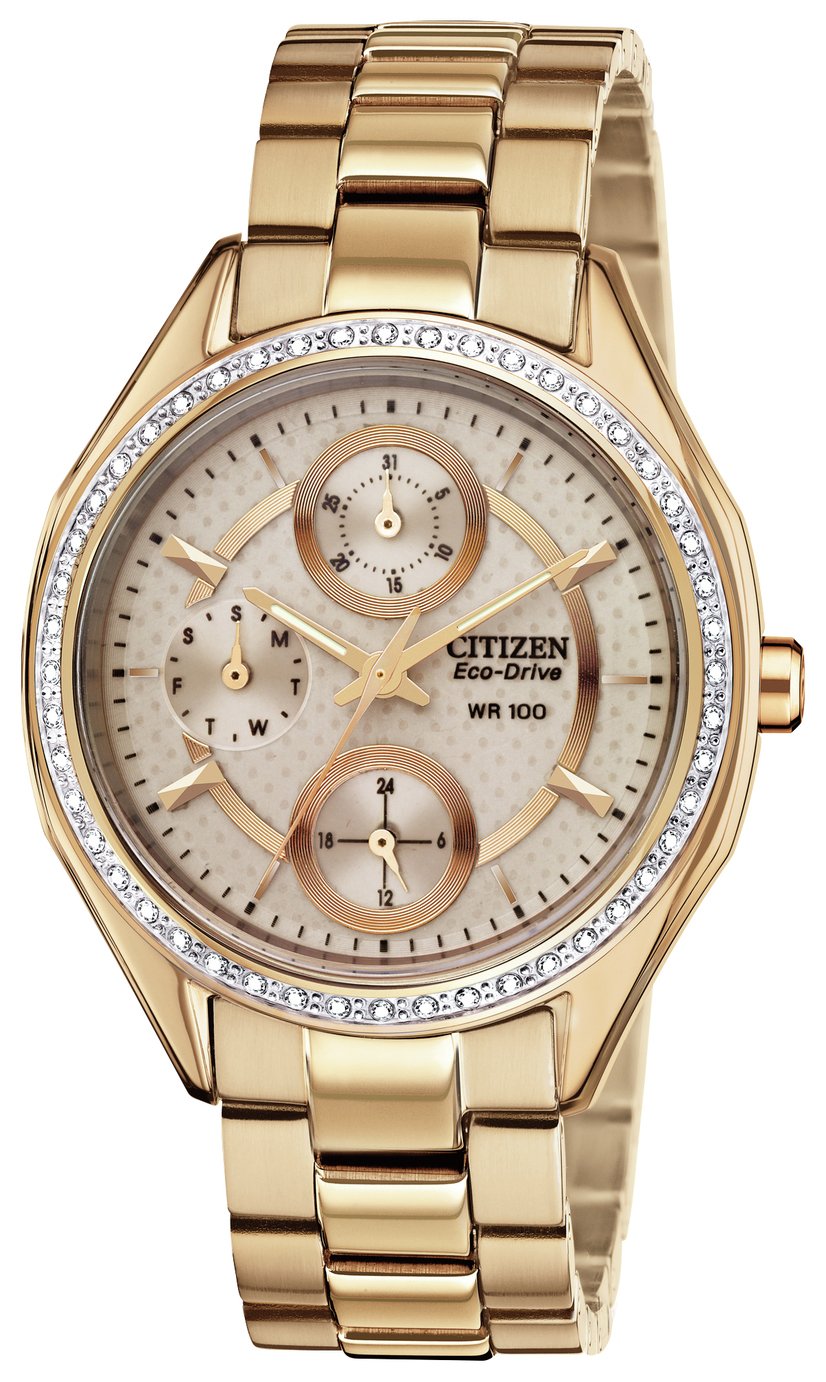 Citizen Ladies Rose Gold Plated Stainless Steel Watch