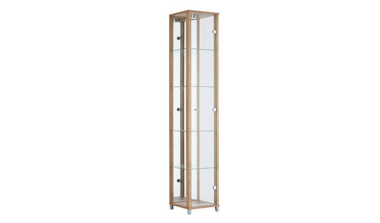 Argos Home 1 Glass Door Display Cabinet - Light Oak