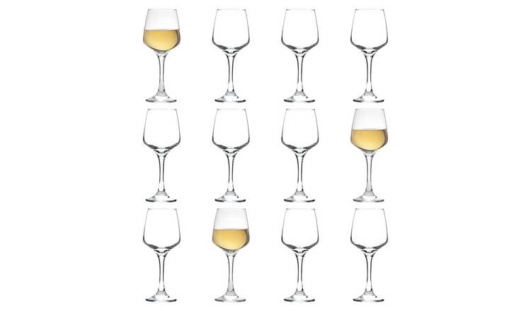 LAV Lal White Wine Glasses -  Clear - Pack of 12