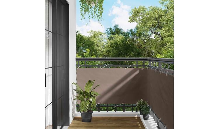 Walplus Rectangular Polyester Oxford Balcony Screen - 75 x 200 cm