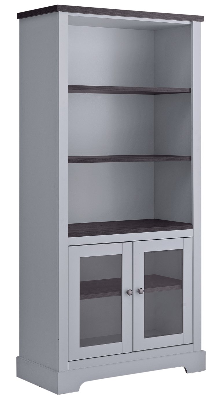 Argos Home Westbury 3 Shelf Glazed Bookcase - Grey