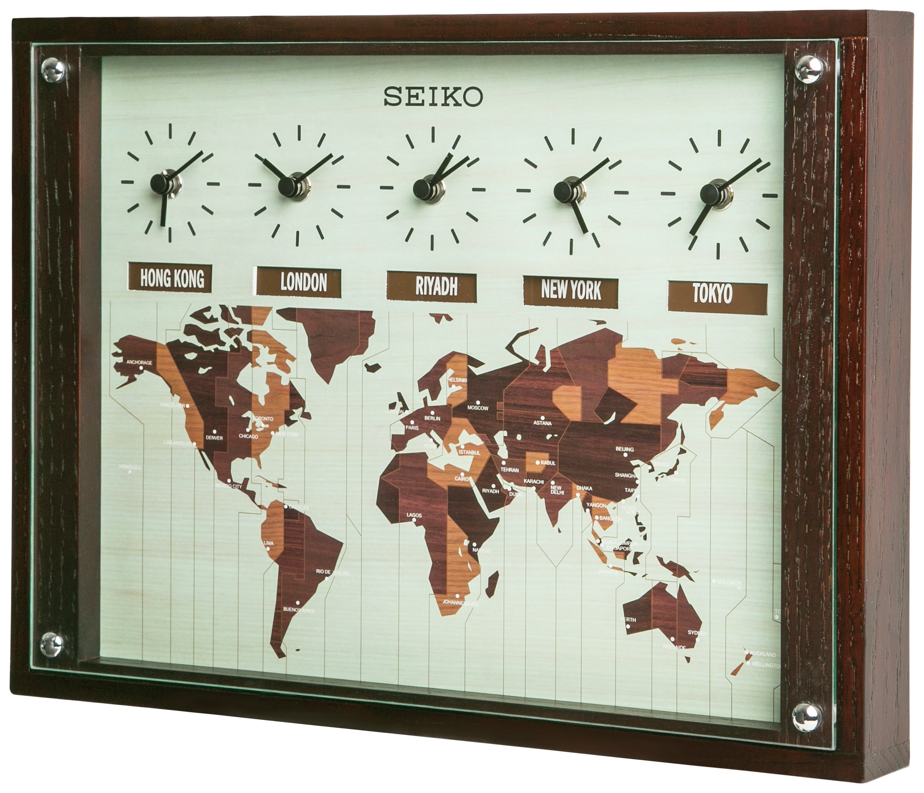 Seiko Wooden World Time Wall Clock Review