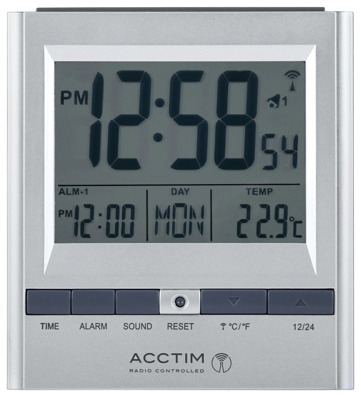 Acctim Radio Controlled Double Alarm Clock (5314825) Argos Price