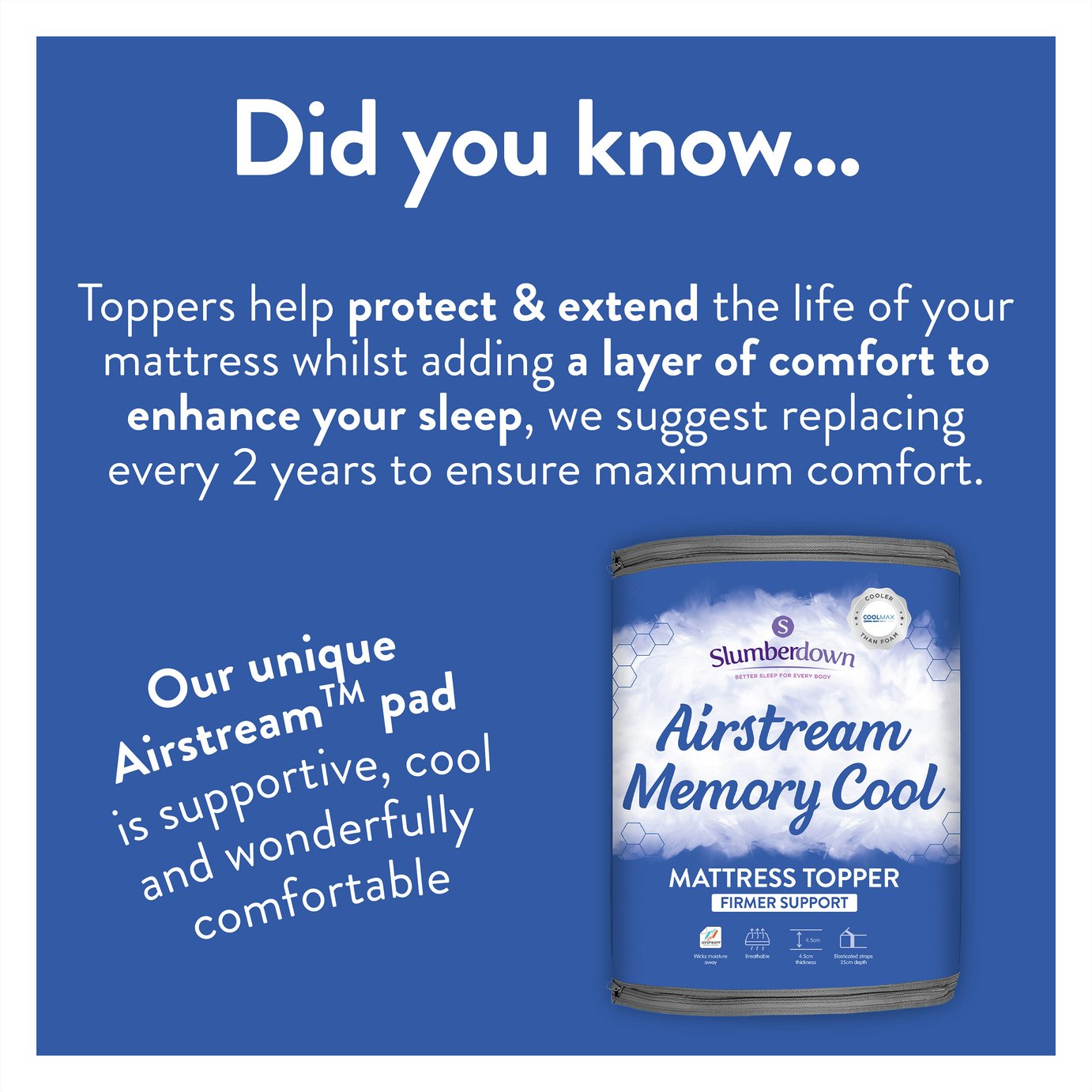 Slumberdown Airstream Memory Fibre Mattress Topper Reviews