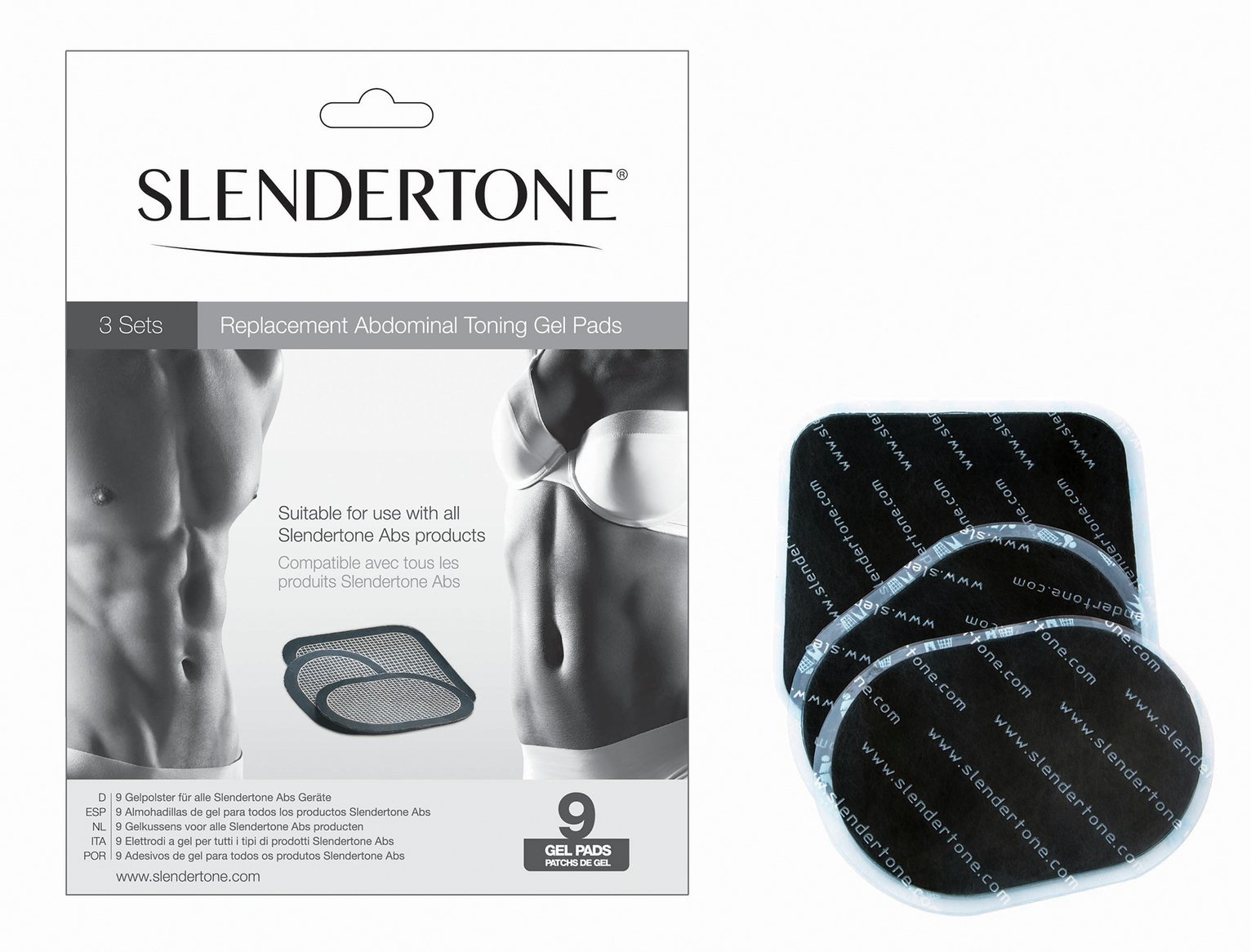  Slendertone Abs Gel Pads (3 Sets) : Abdominal