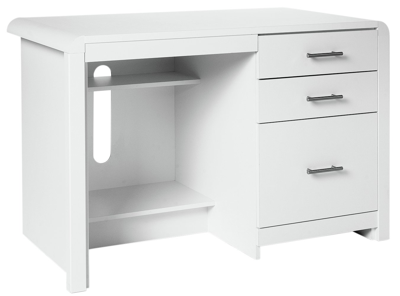 White desk deals with drawers argos