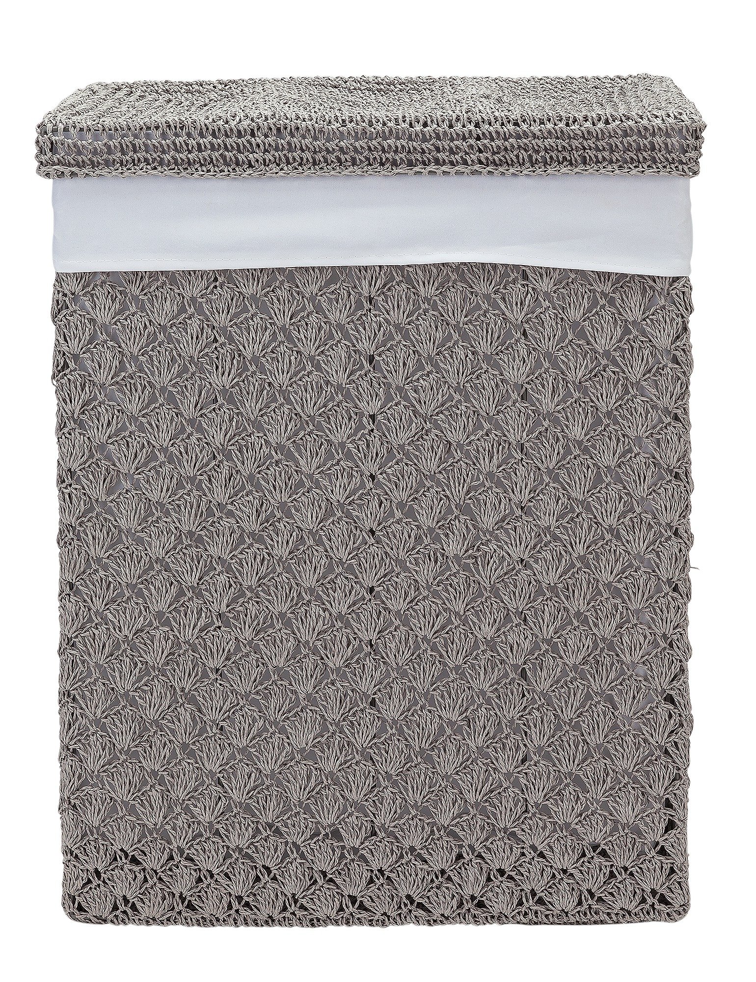 Argos Home 70 Litre Crochet Laundry Bin - Grey