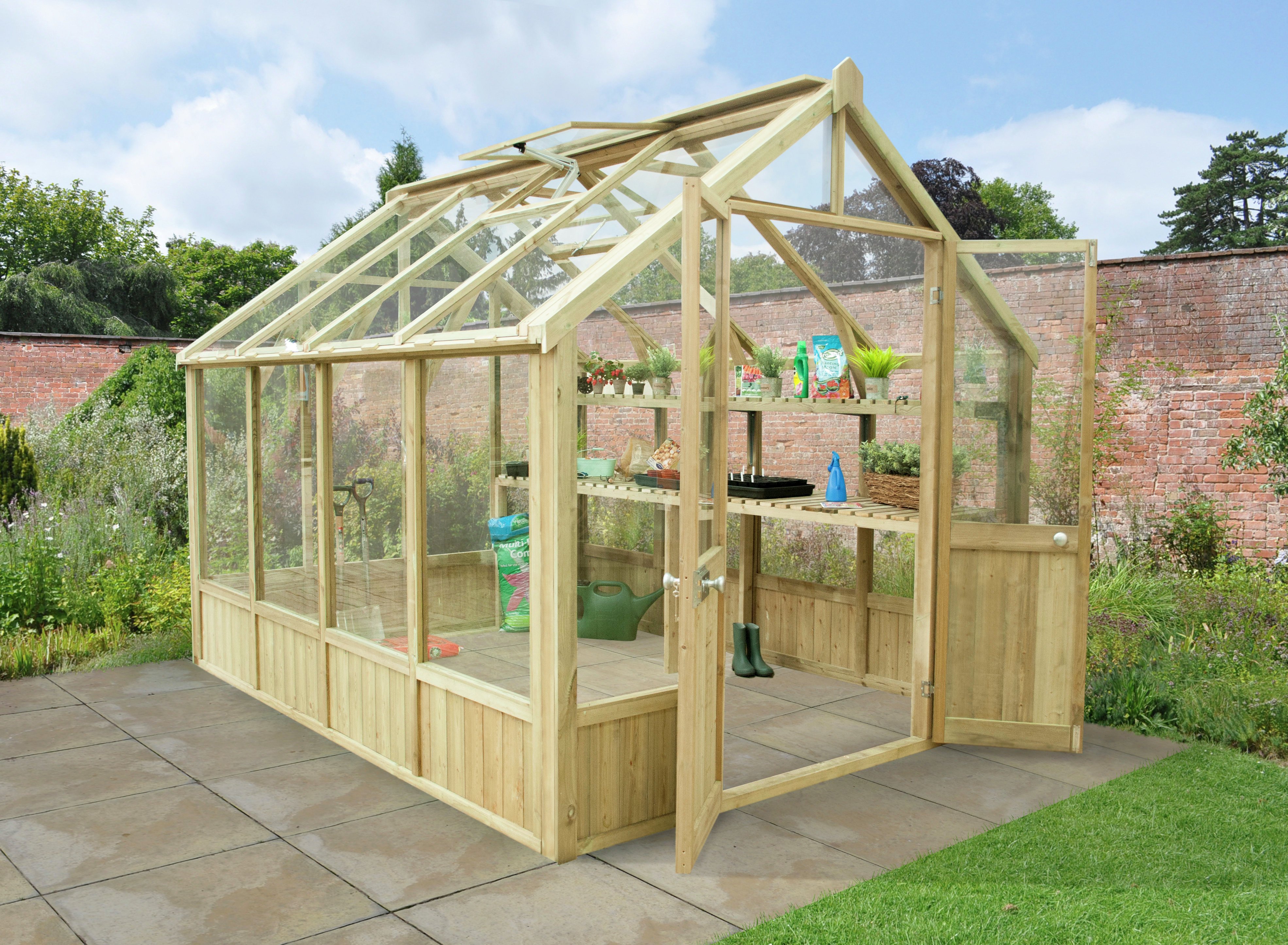 Forest Wooden Vale Greenhouse 10 x 8ft Includes Installation