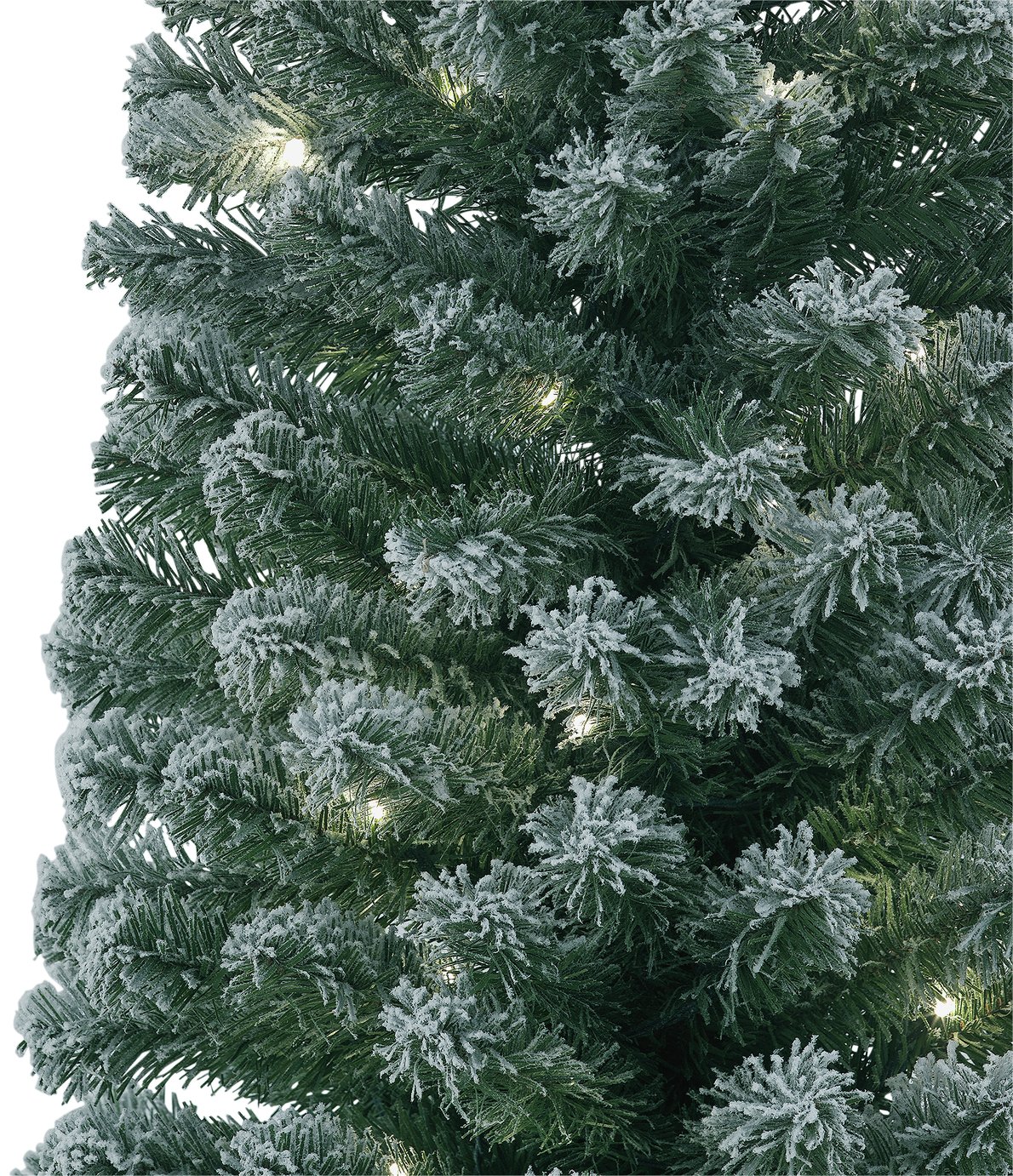 HOME - 6ft Pre-Lit Snow Tipped Pencil Christmas Tree - Green Reviews