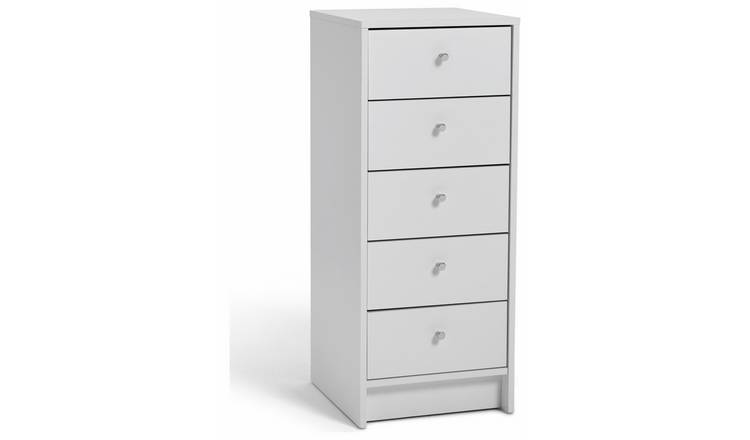 Argos Home Malibu 5 Drawer Tallboy - White