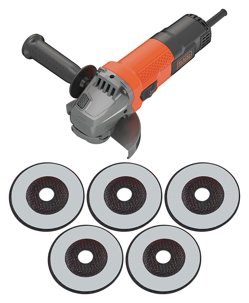 Black and Decker Angle Grinder With 5 Discs - 750W