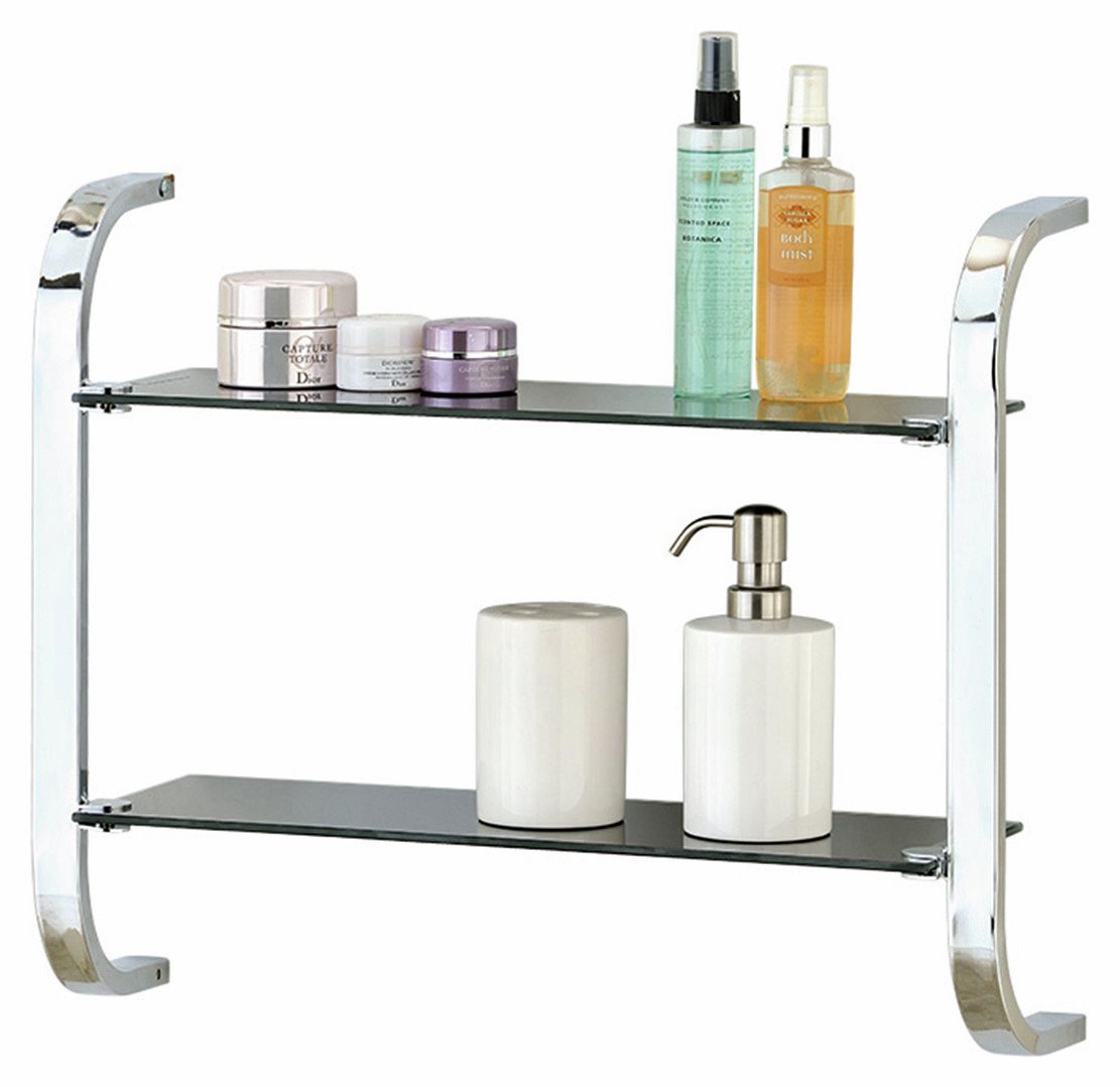 Hygena Onyx Mounted Glass Bathroom Shelf - Black