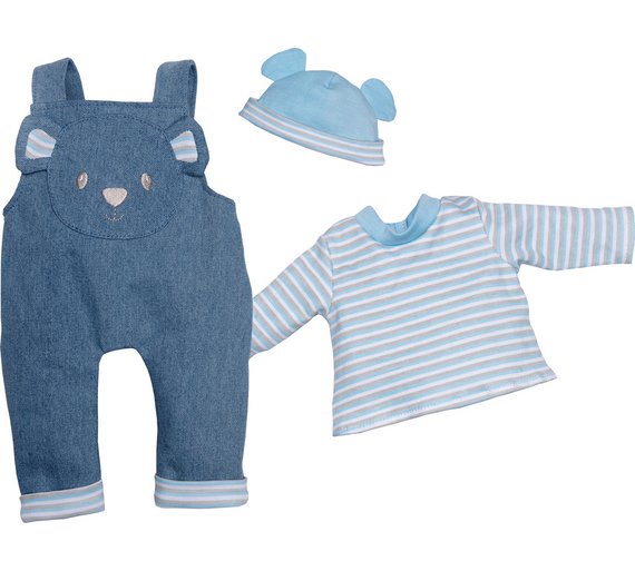 Buy Chad Valley Tiny Treasures Blue Dungarees Outfit at Argos.co.uk ...