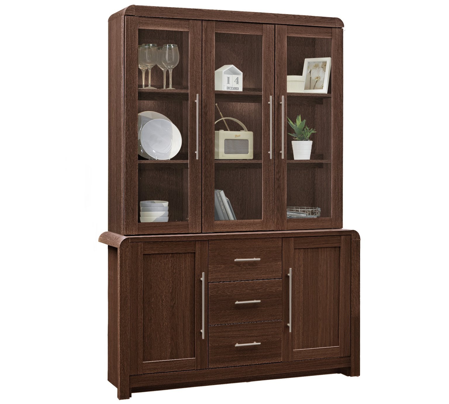 Argos Home Elford 5 Dr 3 Drawer Cabinet - Walnut Effect