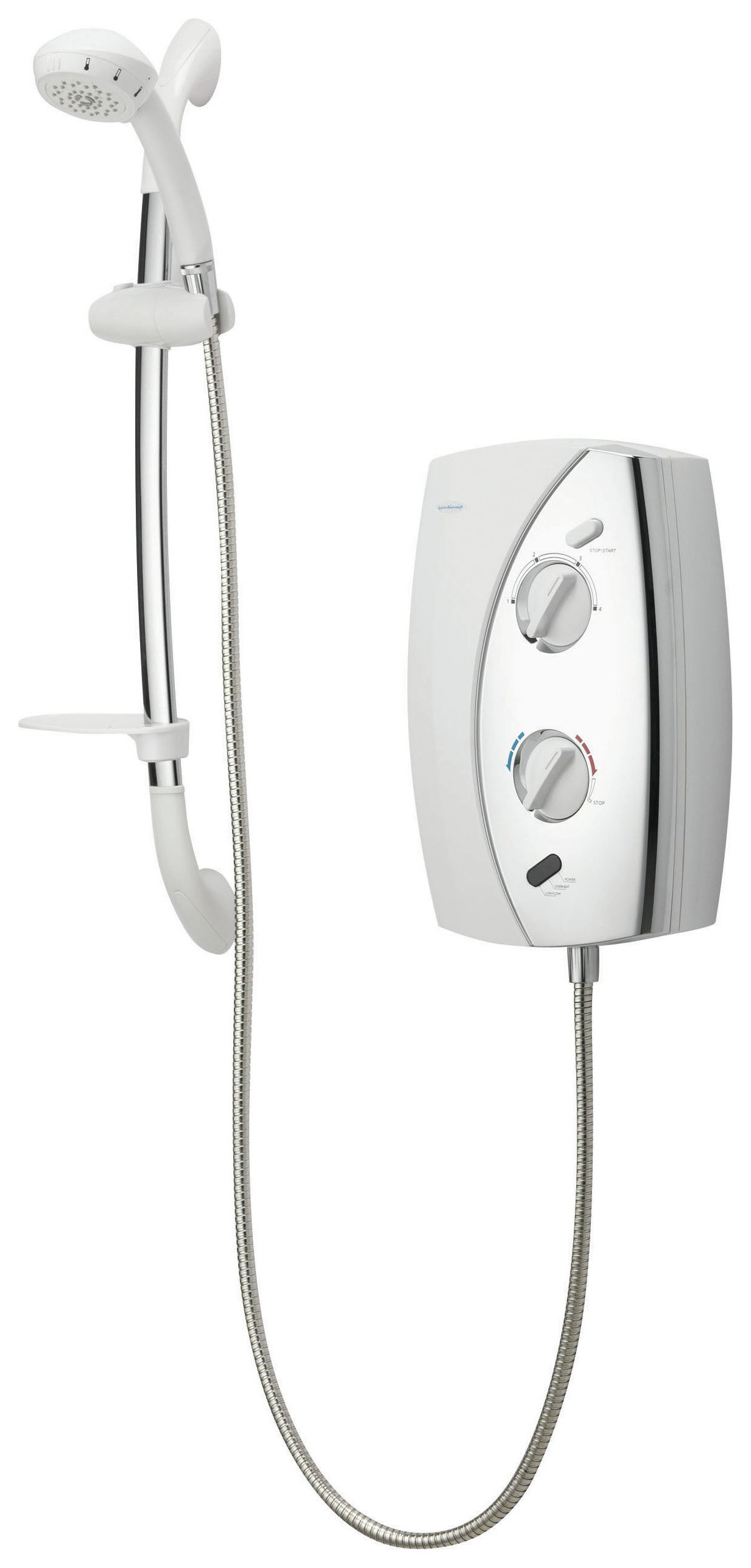 Gainsborough E50 8.5Kw Electric Shower –Gloss White & Chrome