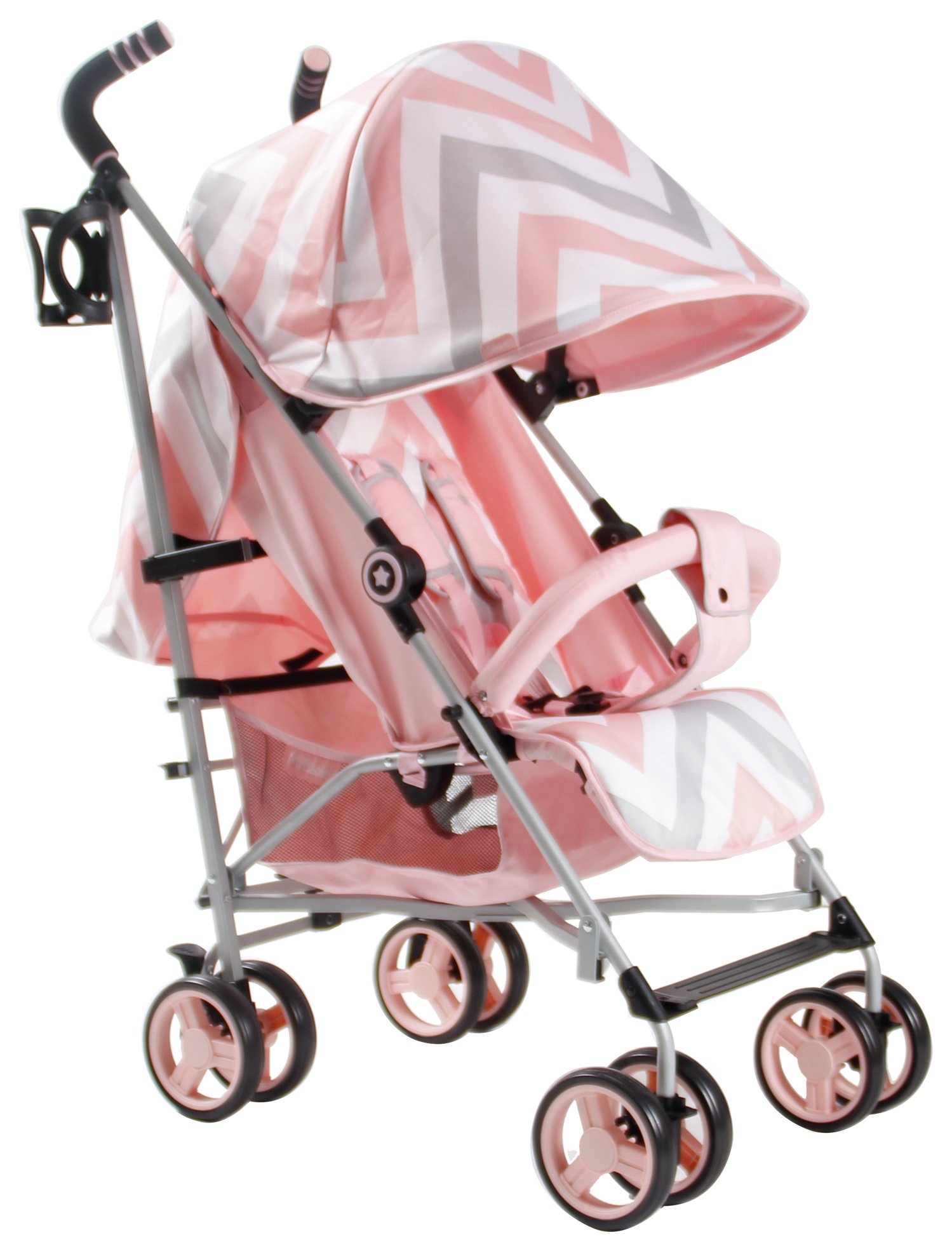 my babiie pink star pushchair