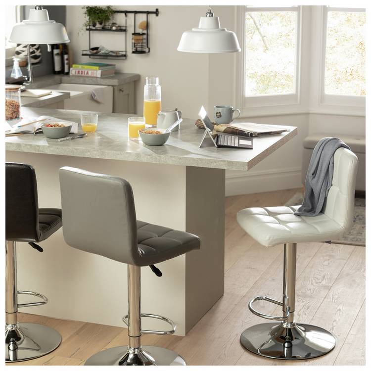 Argos Home Nitro Bar Stool - White 0