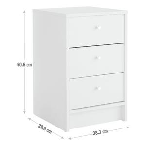 Buy Argos Home Malibu 3 Drawer Bedside Table White Bedside