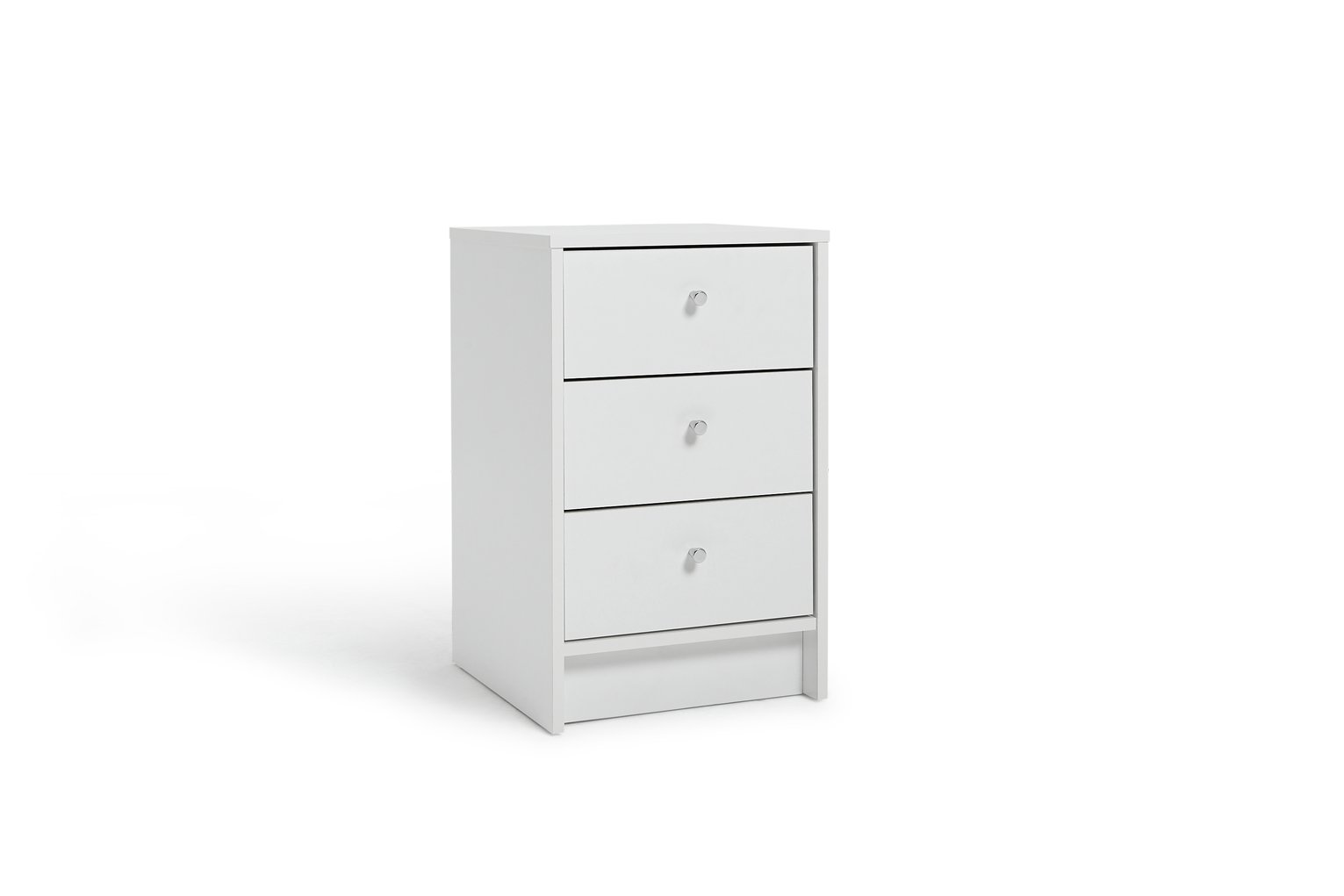 Argos Home Malibu 3 Drawer Bedside Table - White