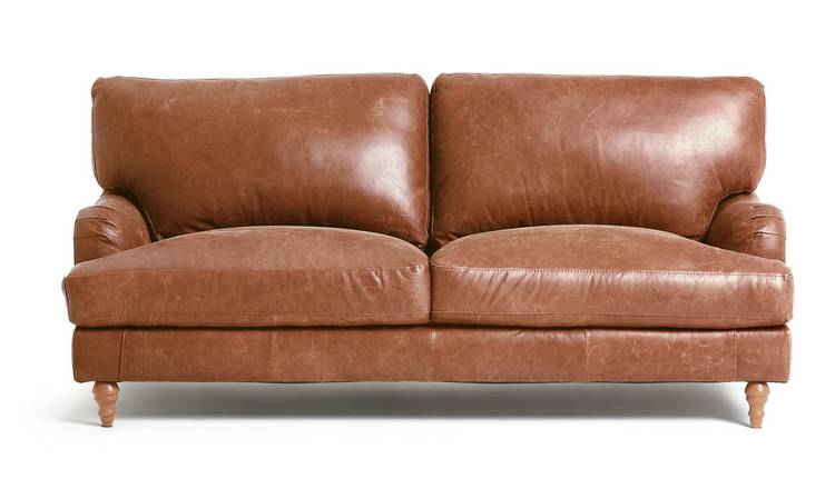 habitat leather sofa ebay