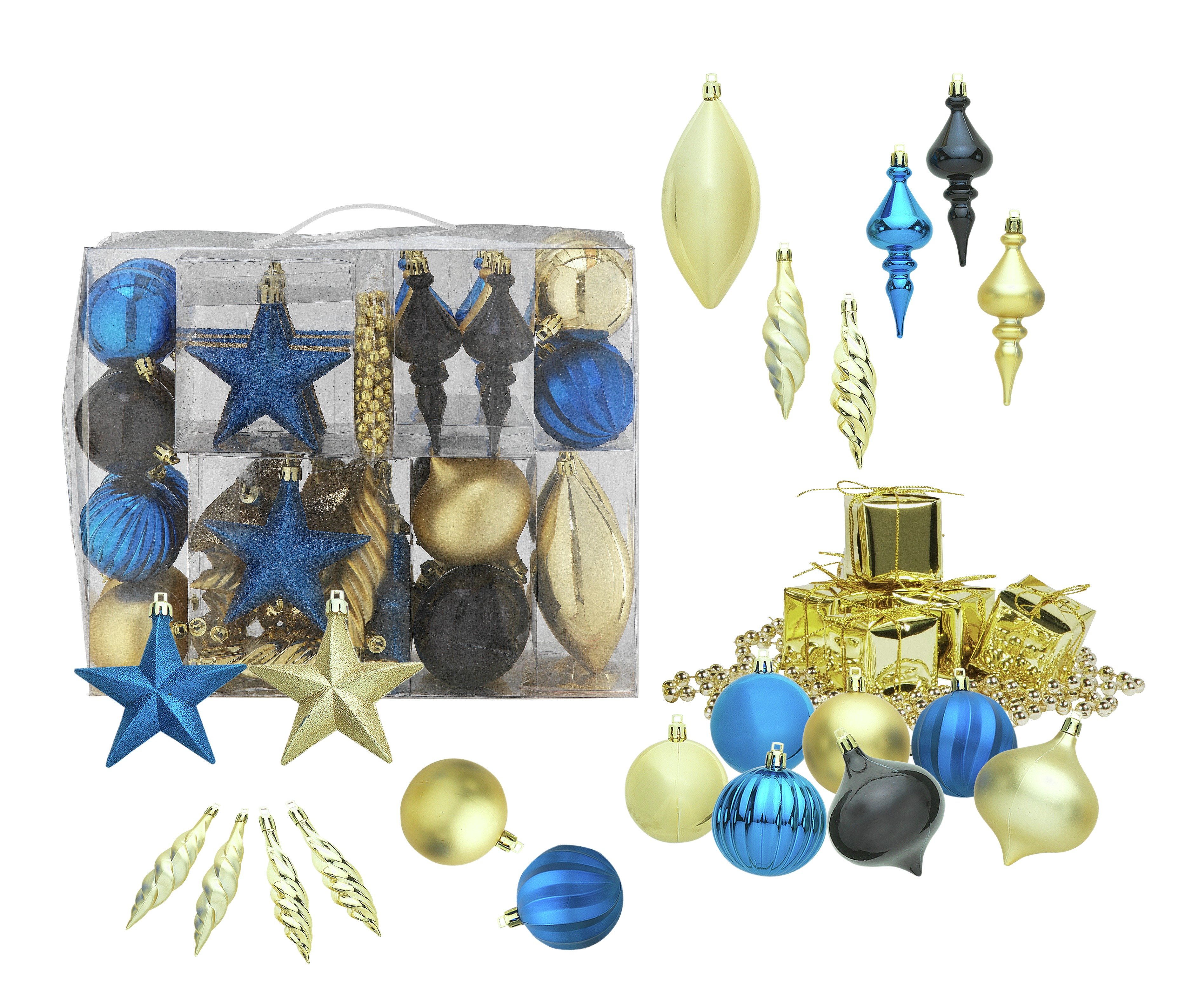 48 Piece Midnight Glamour Bauble Pack