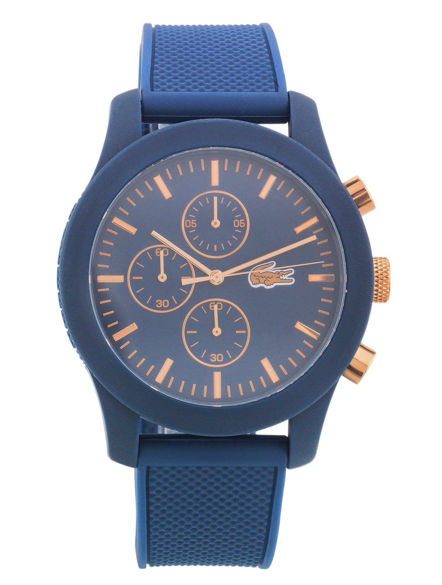 Lacoste 12.12 Men's Blue Silicone Strap Chronograph Watch