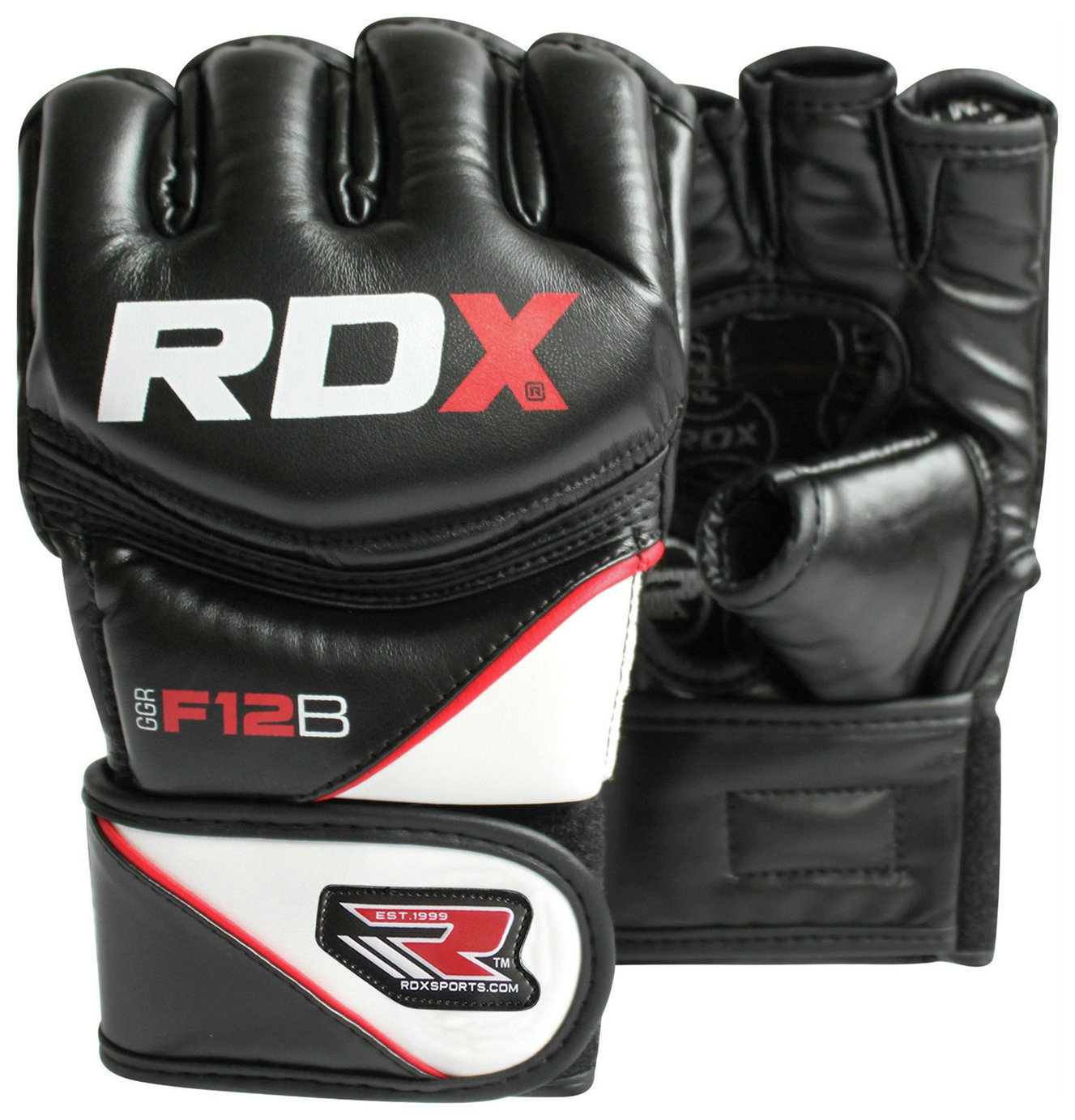 RDX Synthetic Leather MMA Gloves Black - Large/Extra Large
