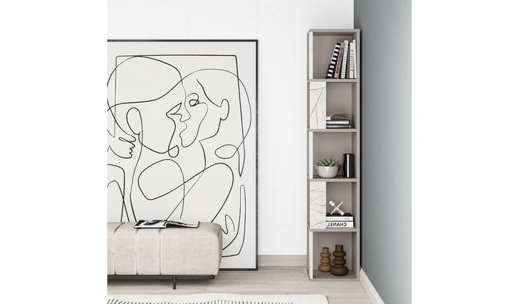 Decortie Piano Melamine Shelving Unit - Mocha Gold Marble