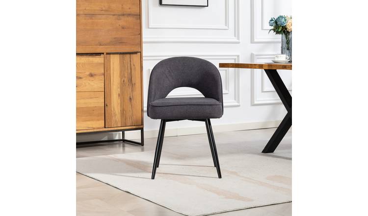 Artemis Home Ashley Fabric Dining Chairs - Set of 2 - Charcoal