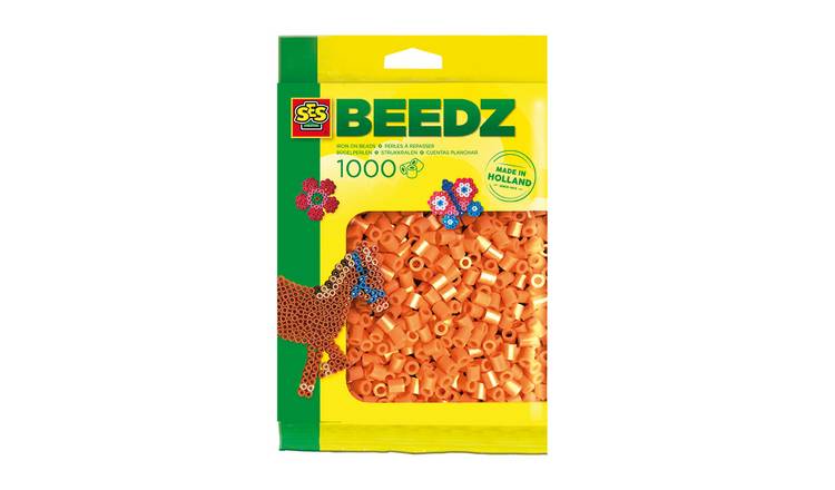 SES Creative Iron On Beads 1000 Piece Craft Set - Orange