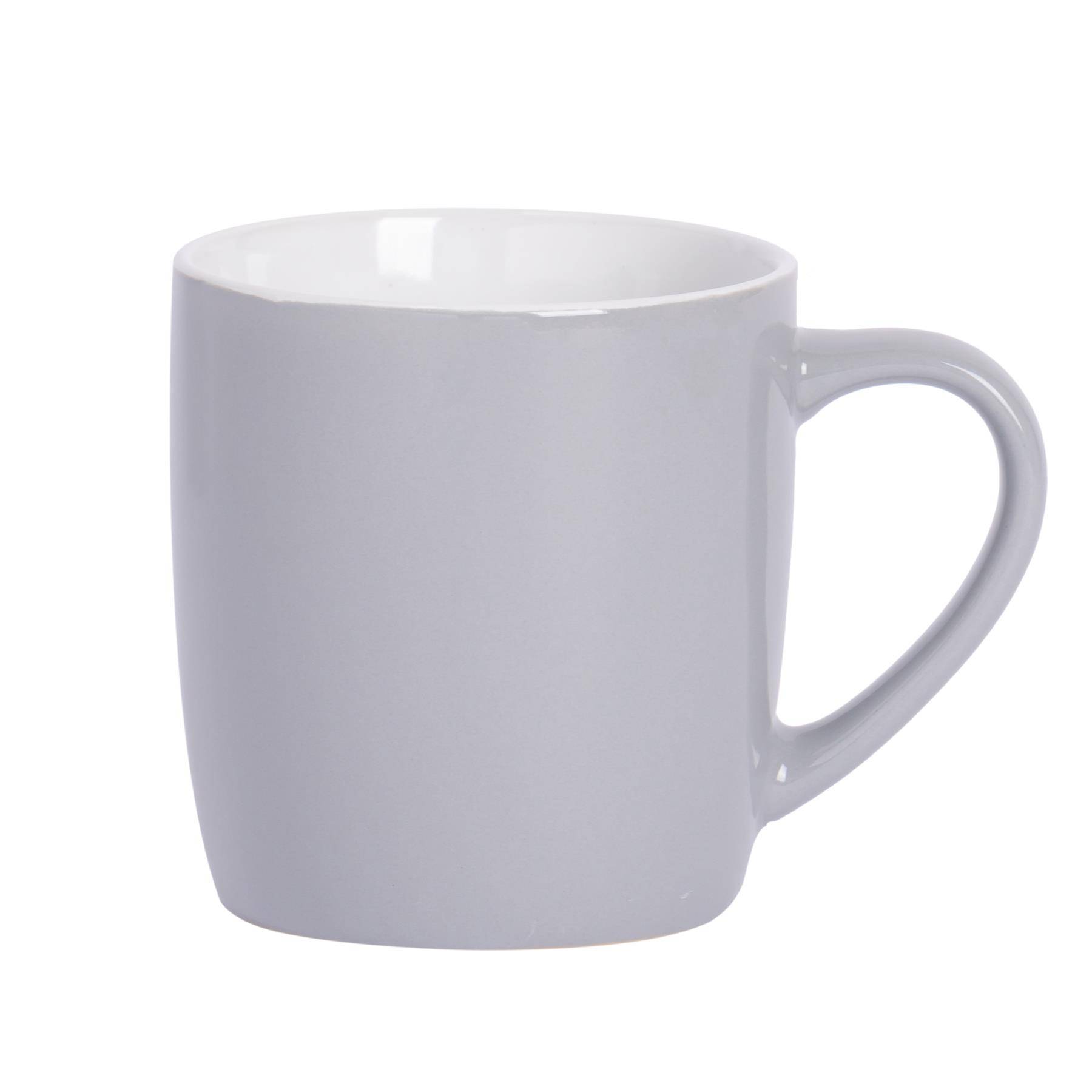 Argon Tableware Coloured 350ml Coffee Mugs Pack of 6 - Grey - Image 4