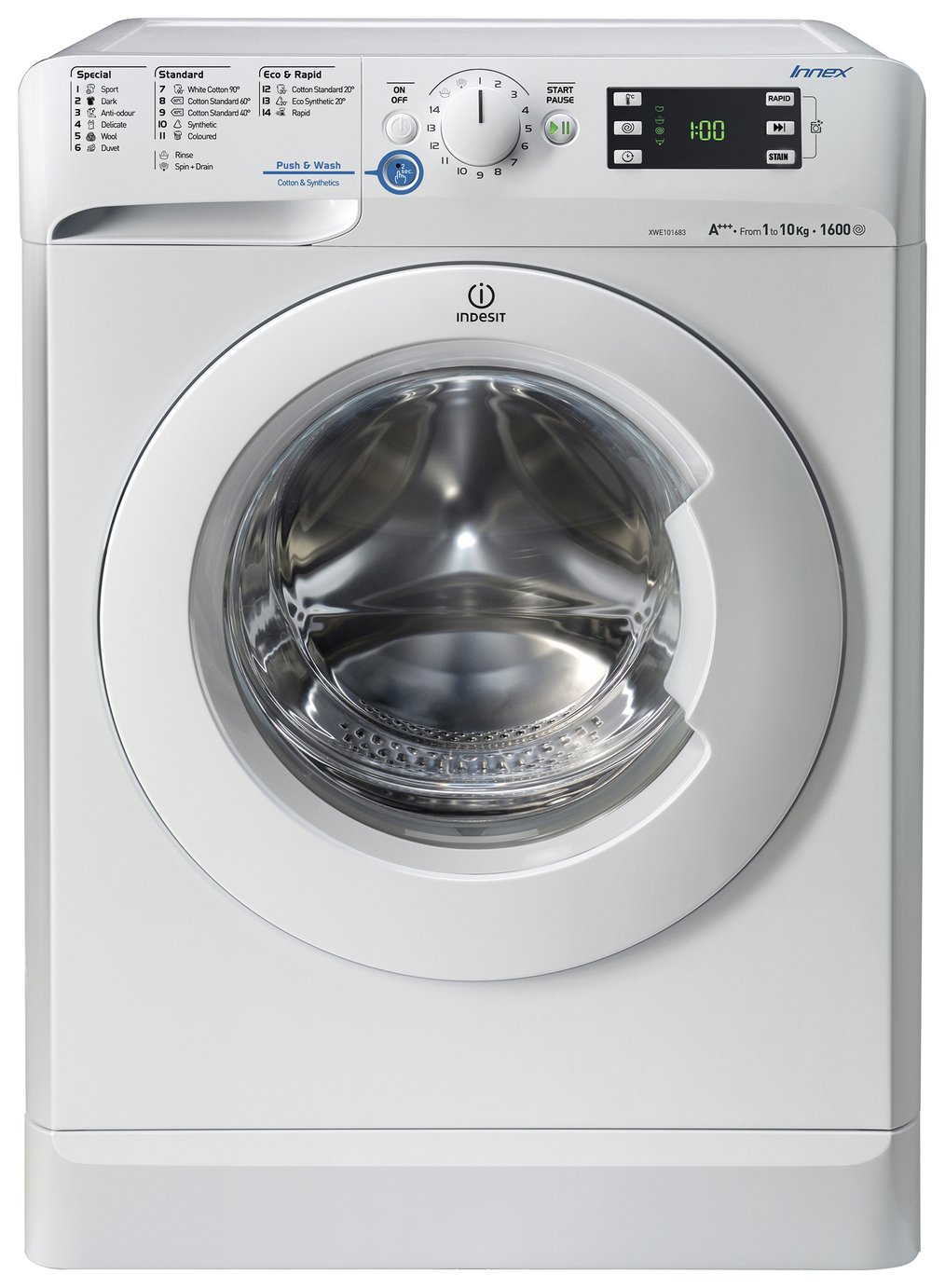 Indesit XWE101683W 10KG 1600 Spin Washing Machine review