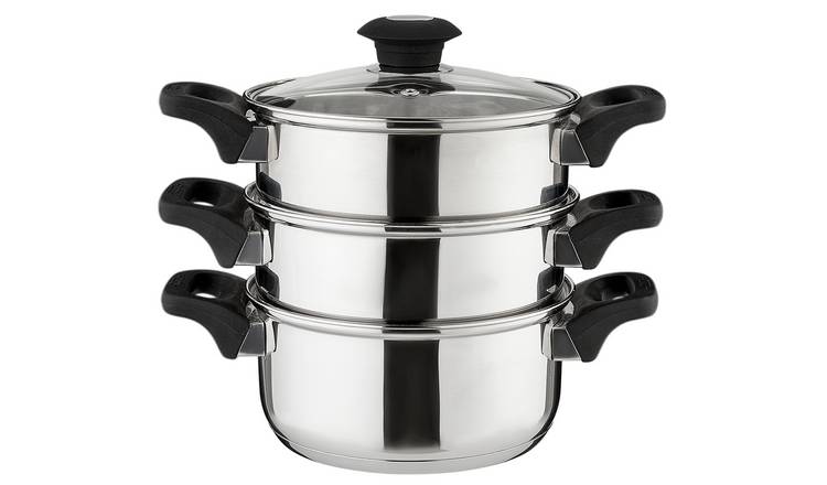 Buy Russell Hobbs 18cm 3 Tier Stainless Steel Steamer | Saucepan ...