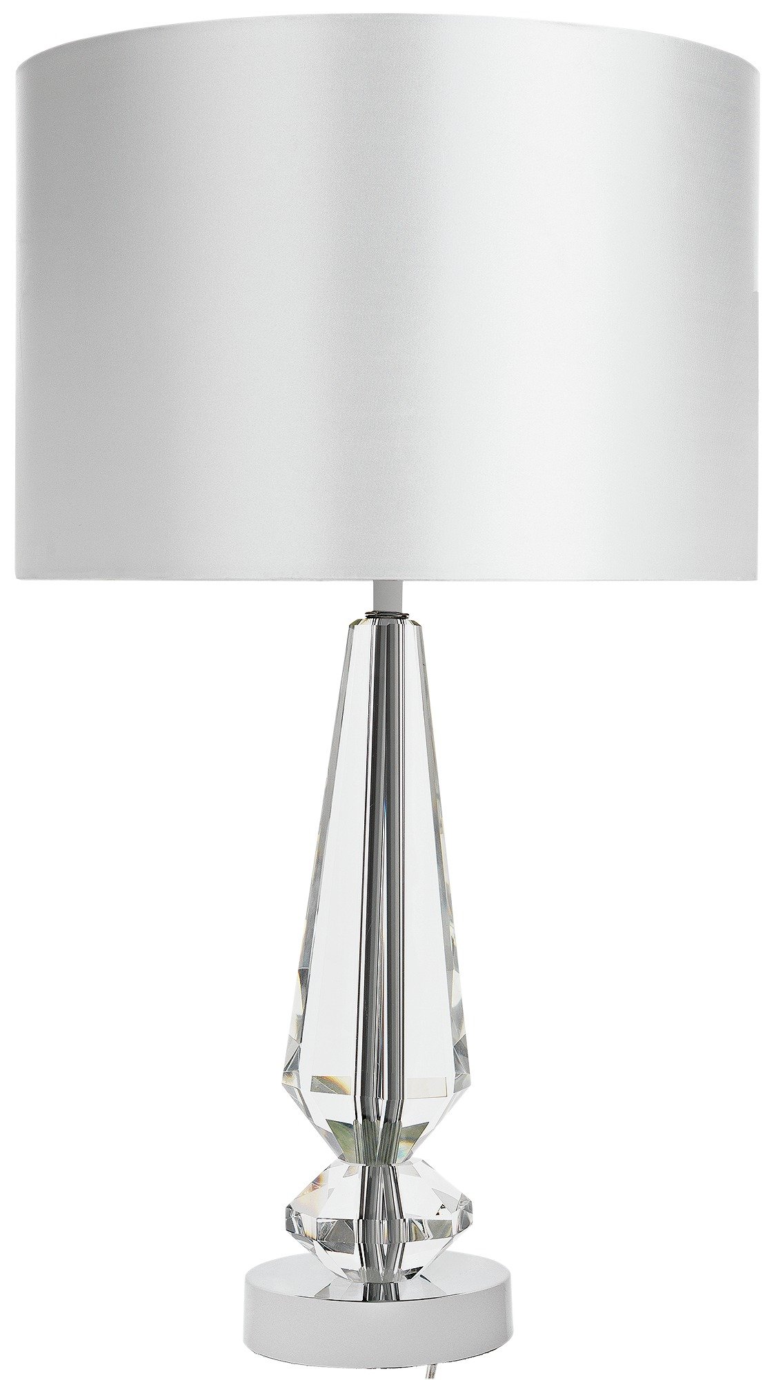 Argos Home Ronde Crystal Table Lamp - Chrome
