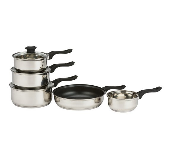 Buy Russell Hobbs 3 Piece Stainless Steel Pan Set at Argos.co.uk - Your ...