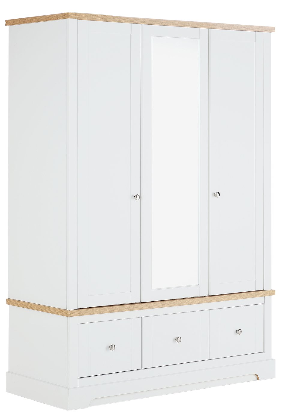 Argos Home Westbury 3 Door 3 Drawer Wardrobe - White