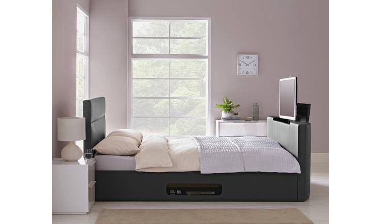 Bed with tv super deals king size