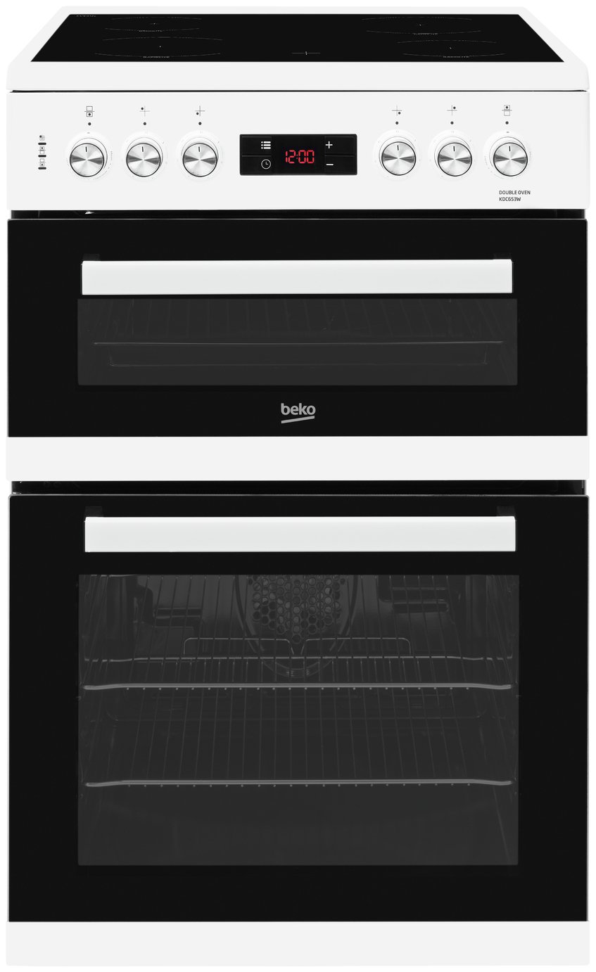 electric double oven with halogen hob