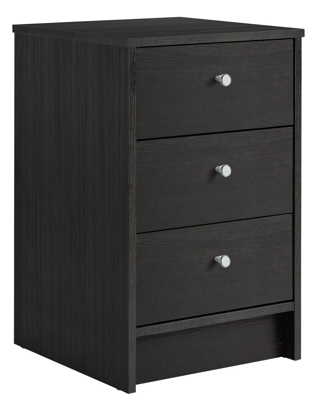 Argos Home Malibu 3 Drawer Bedside Table - Black Oak Effect