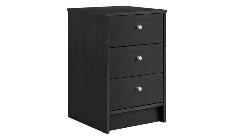 Black and deals oak bedside table