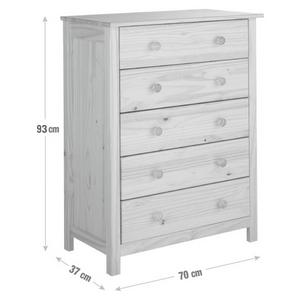 Buy Argos Home Scandinavia 5 Drawer Chest Pine Chest of