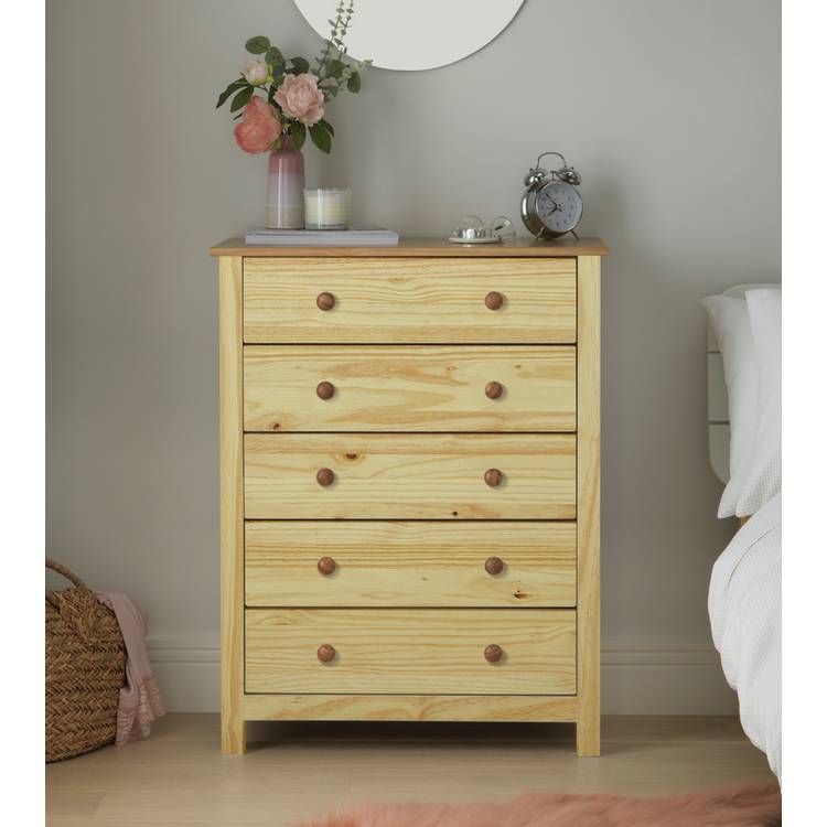 Argos Home Scandinavia 5 Drawer Chest - Pine 0