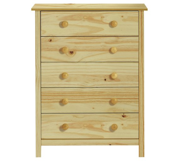 Buy HOME New Scandinavia 5 Drawer Chest - Pine at Argos.co.uk - Your ...