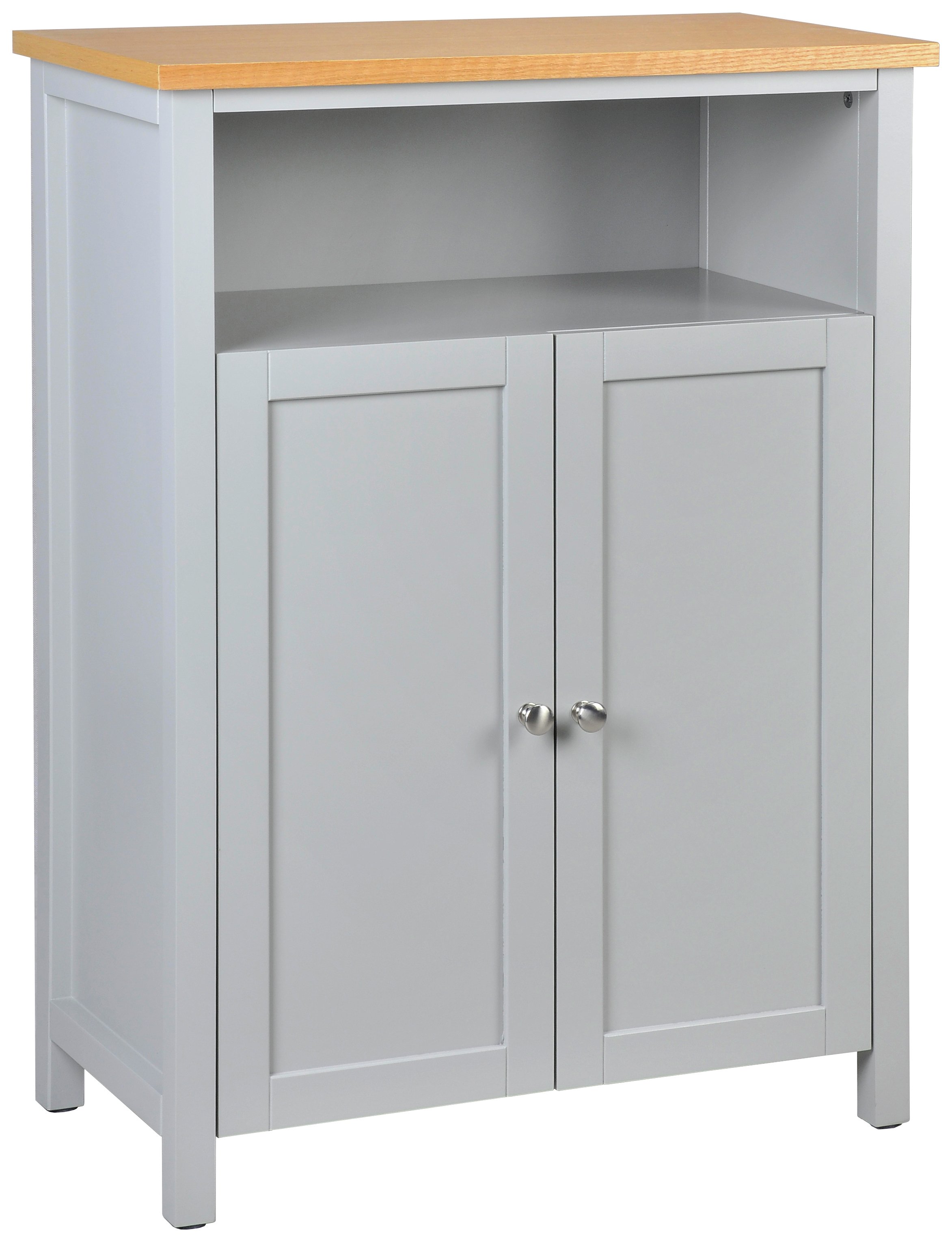 Argos Home Livingston Floor Cabinet - Grey & Pine