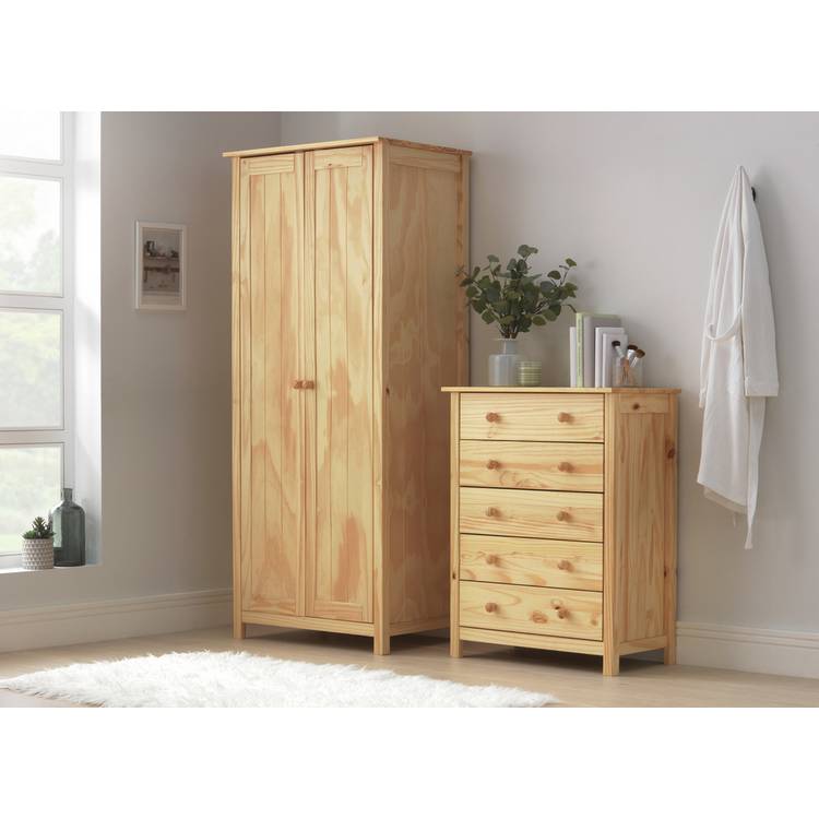 Argos Home Scandinavia 2 Door Wardrobe - Pine 0