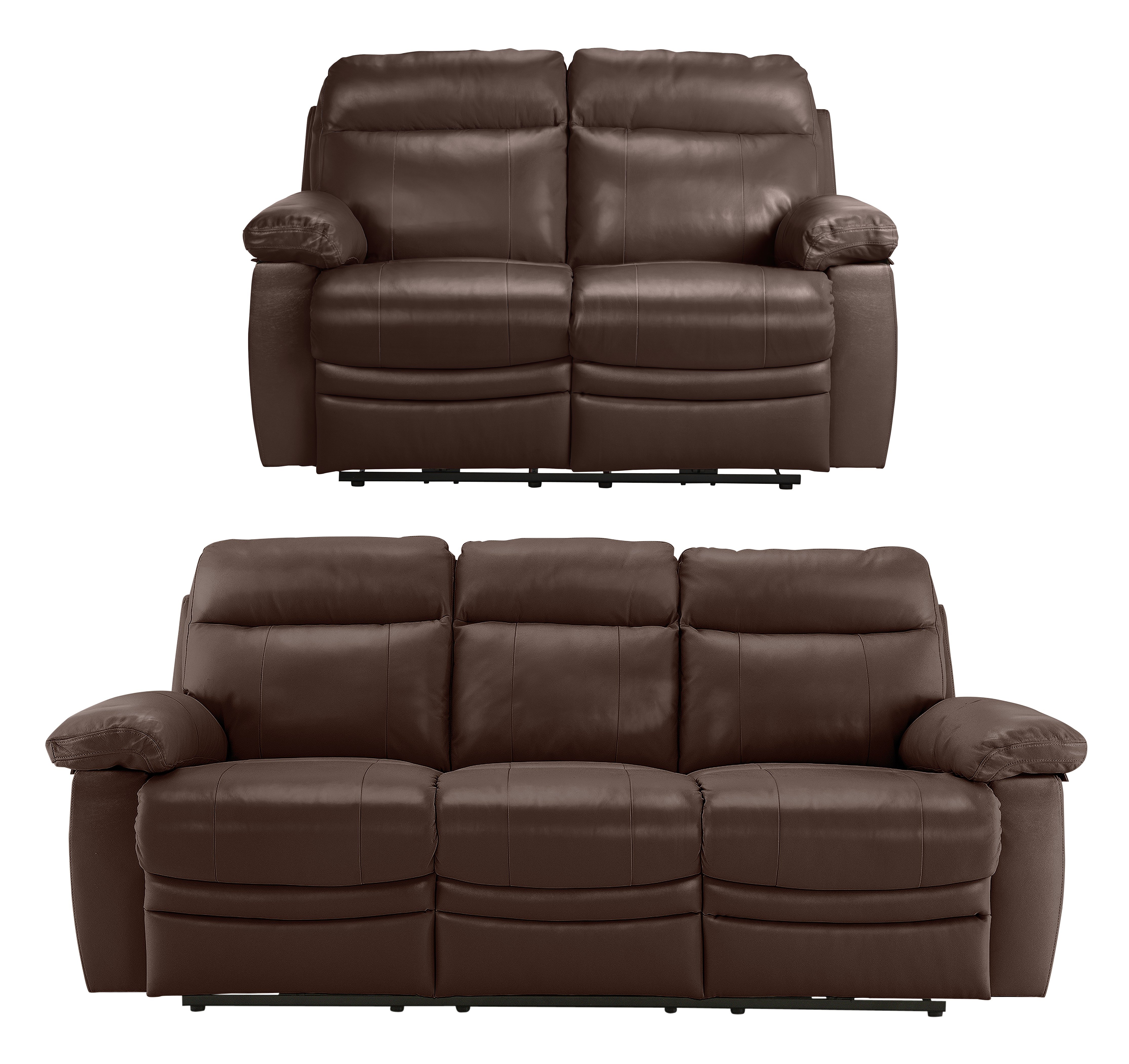 Argos Home Paolo 2 & 3 Seater Power Recliner Sofas - Brown