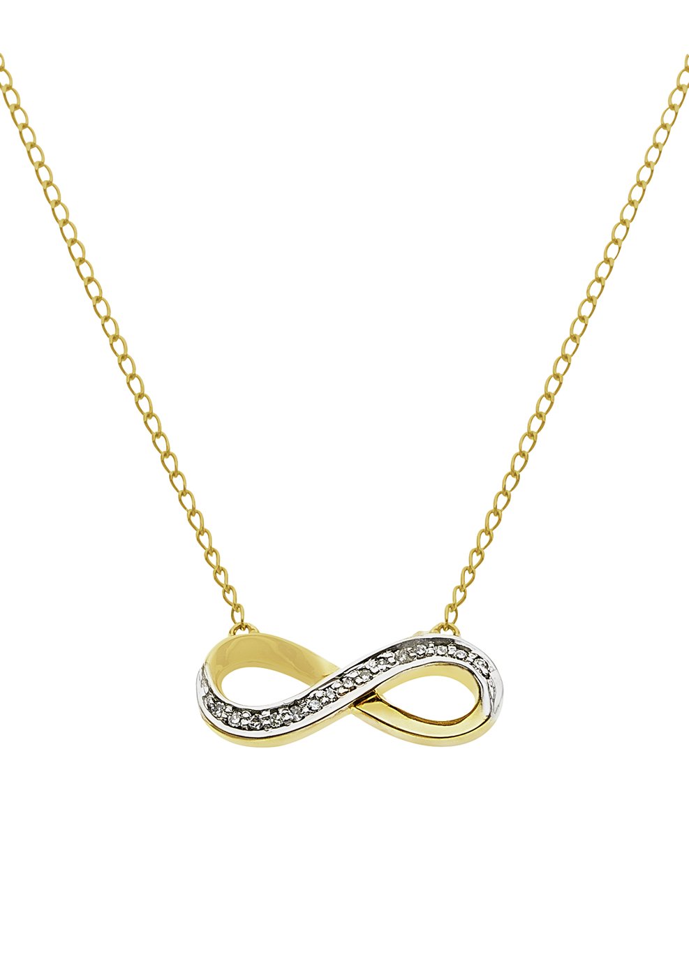 Revere 9ct Gold Diamond Accent Infinity 18 Inch Necklace Review