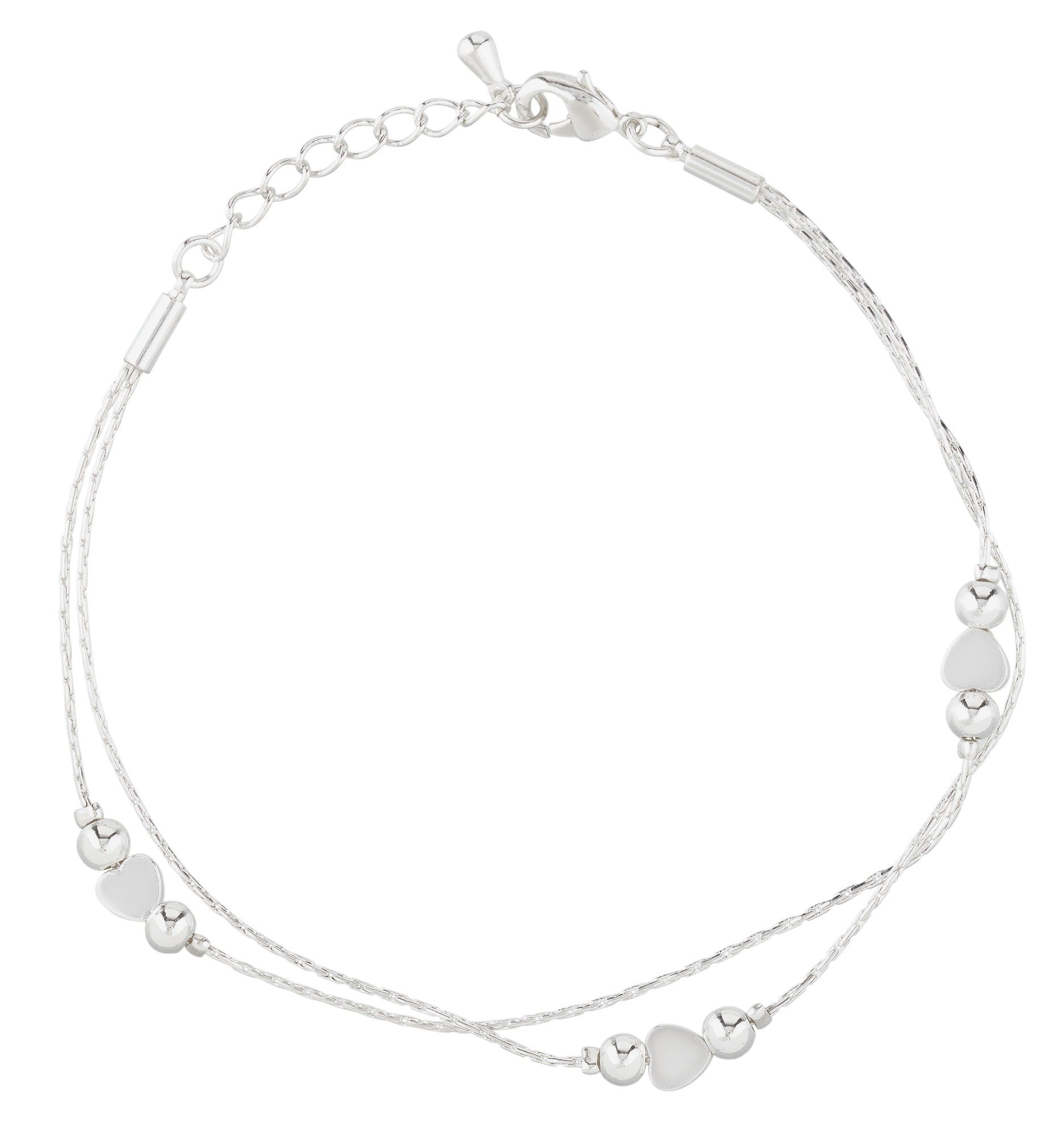 Amelia Grace Standard Silver Coloured Heart Beads Bracelet Review