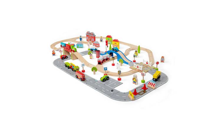 Bigjigs Rail City Road and Railway Set - 3 Years +